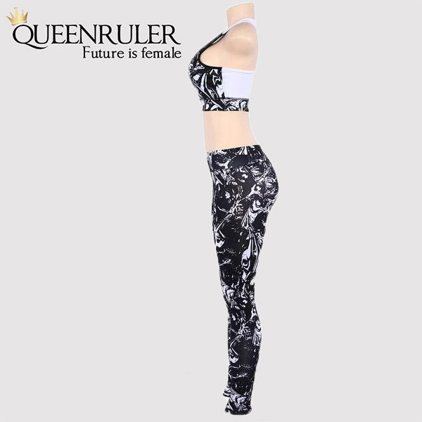 Two Piece Fitness Tracksuit (Blue) - Queenruler