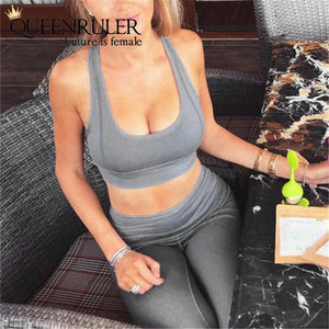 Women Fitness Gym Set (Gray) - Queenruler