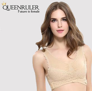Women Yoga Lace Bra (Nude) - Queenruler