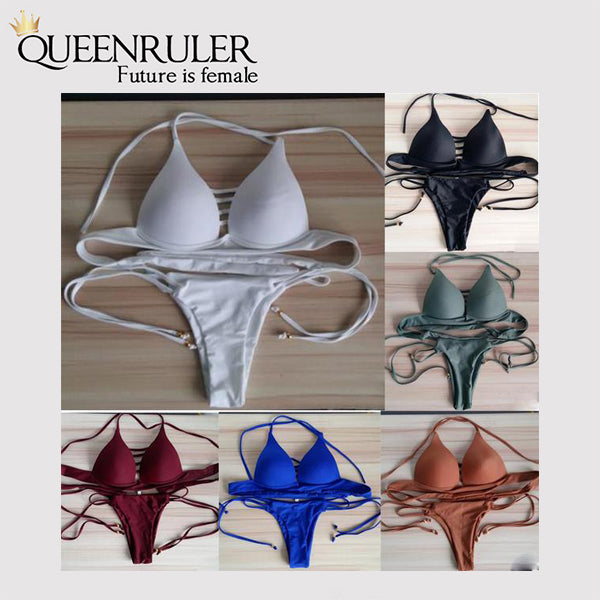 Sexy Brazilian Bikini (White) - Queenruler