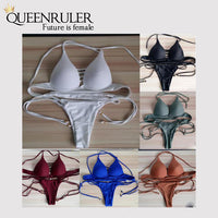 Sexy Brazilian Bikini (White) - Queenruler