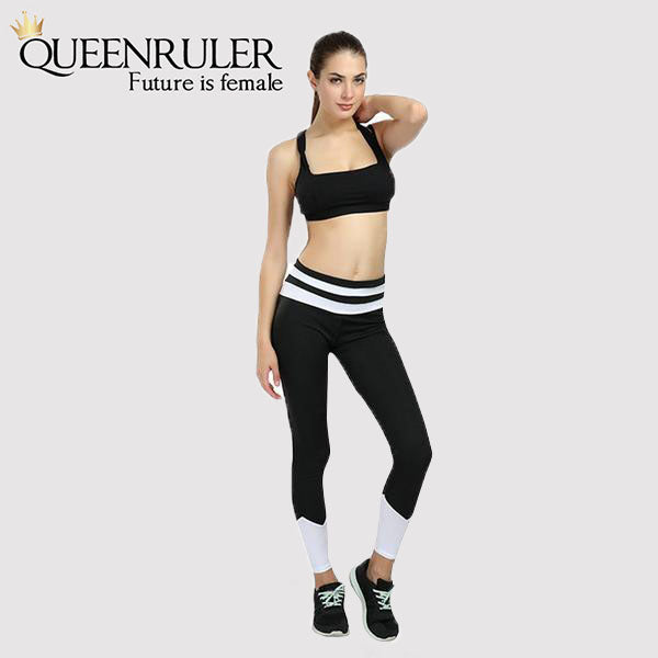Quick Dry Running Leggings (Black) - Queenruler