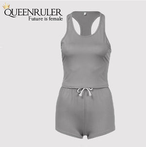 Sleeveless Quick Dry Yoga Set (Gray) - Queenruler