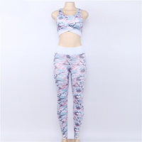 Ocean blue camouflage Yoga Set - Queenruler