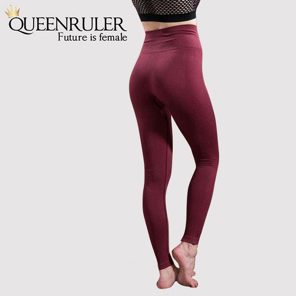 Quick Dry Yoga Pants (Wine Red) - Queenruler