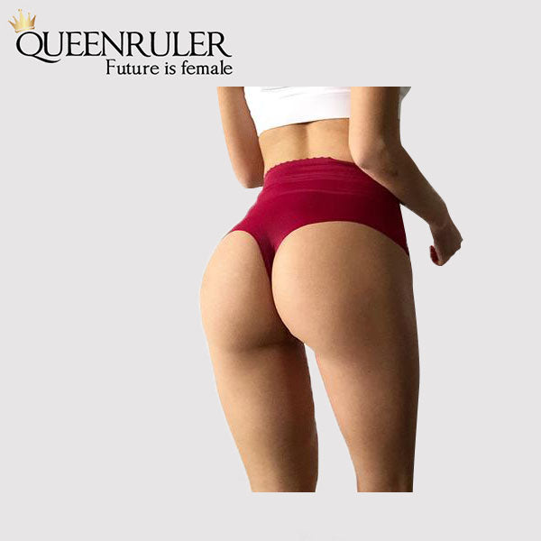 High Waist Seamless Pantie (Red) - Queenruler