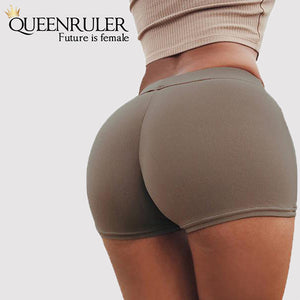 Queenruler Sexy Athletic Shorts (Brown) - Queenruler