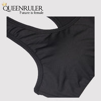 Womens Running Shorts And Vest Set (Black) - Queenruler