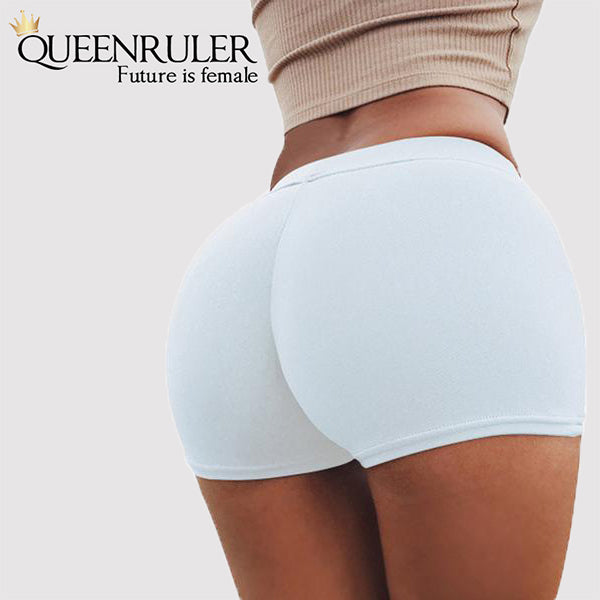 Queenruler Sexy Athletic Shorts (White) - Queenruler