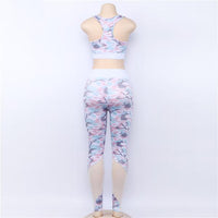 Ocean blue camouflage Yoga Set - Queenruler