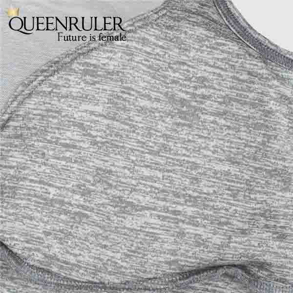 Mesh Patchwork Sports Bra (Grey) - Queenruler