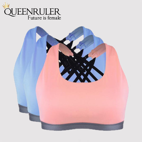 Sexy Cross Sport Bra (1 Pink 2 Blue) - Queenruler