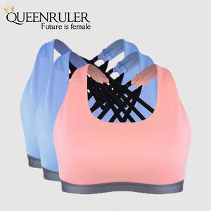 Sexy Cross Sport Bra (1 Pink 2 Blue) - Queenruler