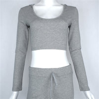 Fitness Wear Set (Gray) - Queenruler