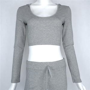 Fitness Wear Set (Gray) - Queenruler