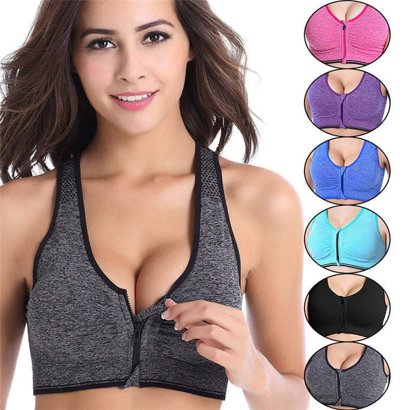 Cleavage Enhancing Athletic Bra (Blue) - Queenruler