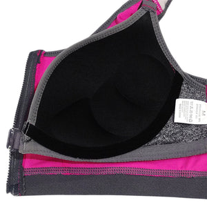 Professional Zipper Bra (Pink) - Queenruler