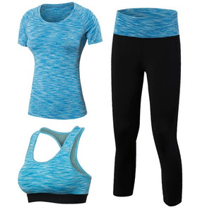3 in 1 Yoga Set (Blue) - Queenruler