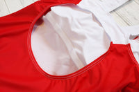One Piece Fashion Swimsuit (Red) - Queenruler