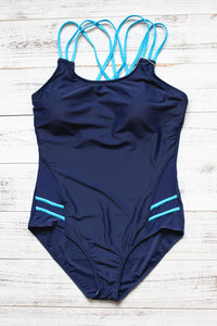 Backless One Piece Swimsuit (Purple) - Queenruler