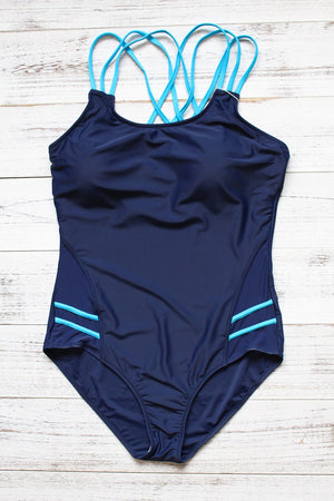 Backless One Piece Swimsuit (Purple) - Queenruler