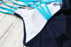 Backless One Piece Swimsuit (Purple) - Queenruler