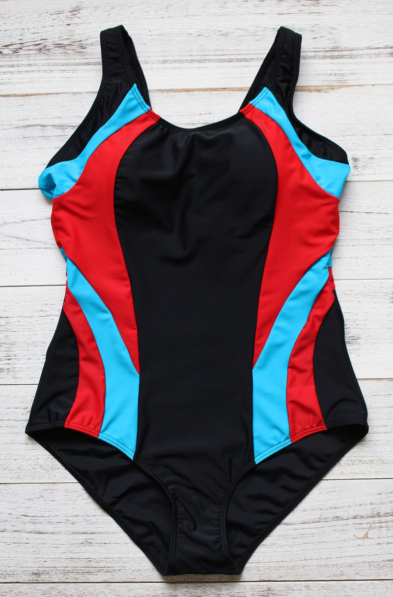 One Piece Fashion Swimsuit (Multi-Color) - Queenruler