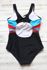 One Piece Fashion Swimsuit (Multi-Color) - Queenruler