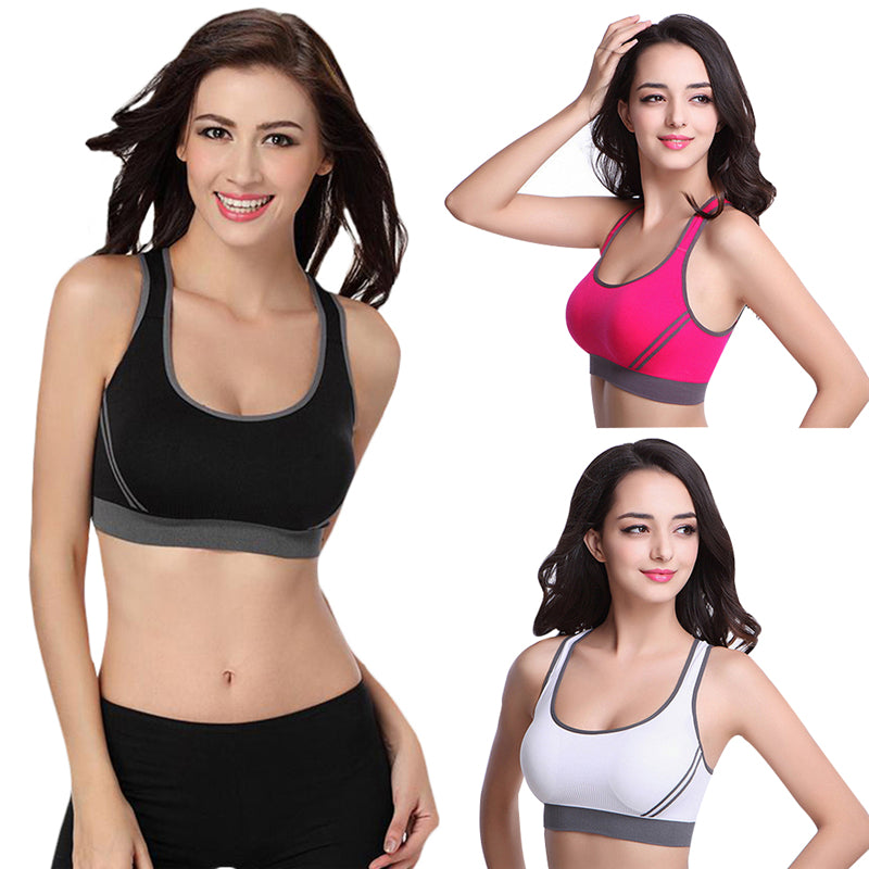 Sexy Padded Sports Bra (Hot Pink) - Queenruler