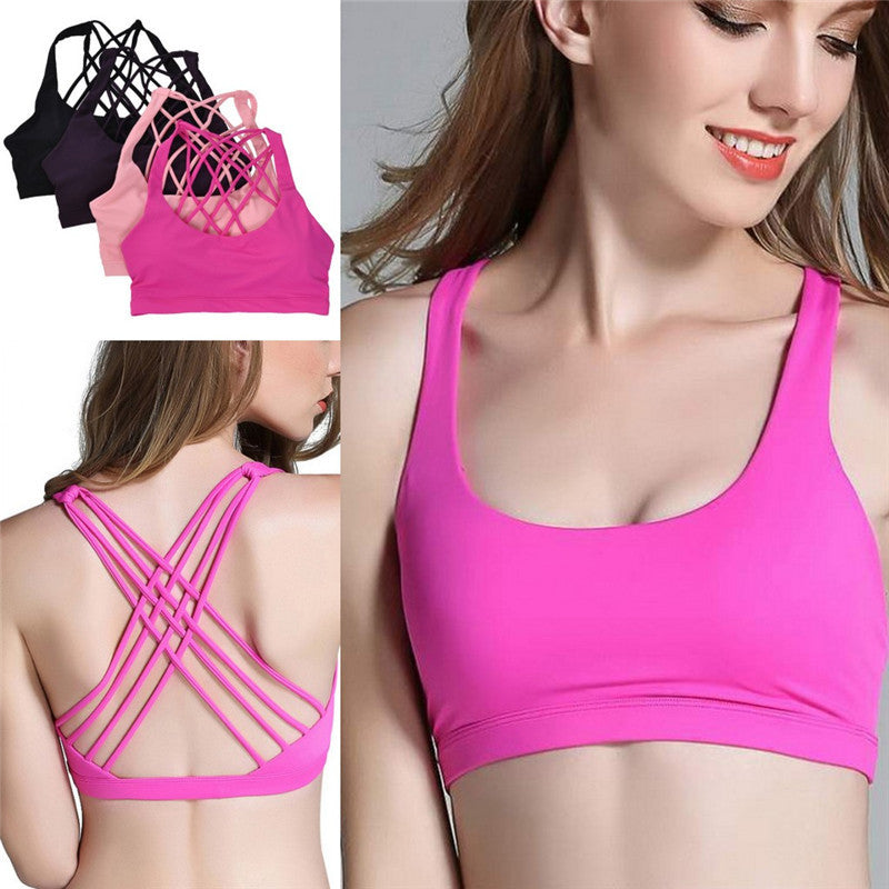Sexy Yoga Bra (Pink) - Queenruler