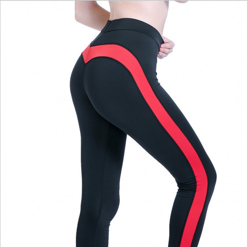 Hot Red Stripe Leggings - Queenruler