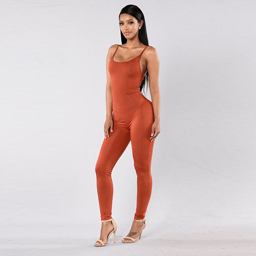 Quick-Dry Athletic Jumpsuit (Orange) - Queenruler