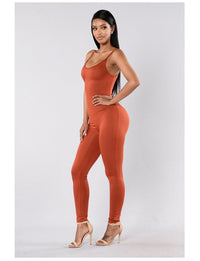 Quick-Dry Athletic Jumpsuit (Orange) - Queenruler