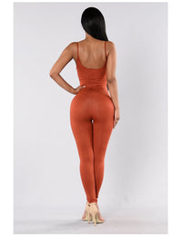 Quick-Dry Athletic Jumpsuit (Orange) - Queenruler