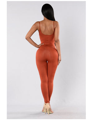 Quick-Dry Athletic Jumpsuit (Orange) - Queenruler