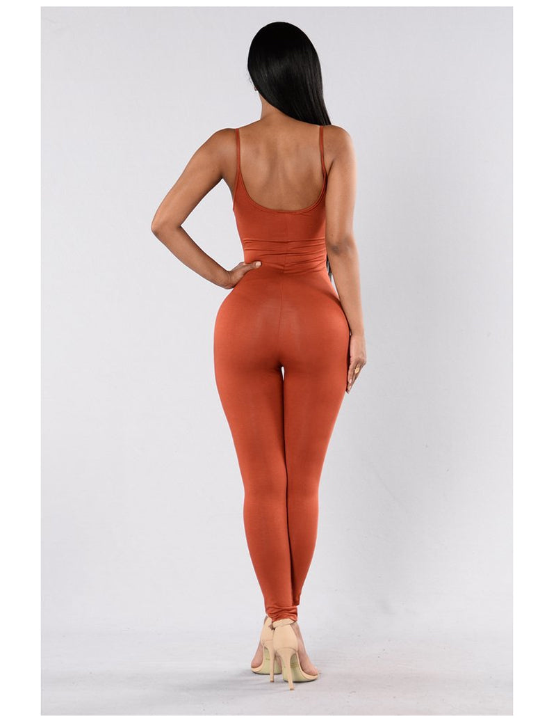 Quick-Dry Athletic Jumpsuit (Orange) - Queenruler