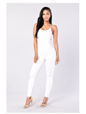 Quick-Dry Athletic Jumpsuit (White) - Queenruler