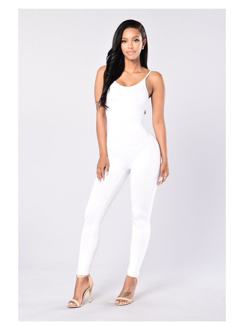 Quick-Dry Athletic Jumpsuit (White) - Queenruler