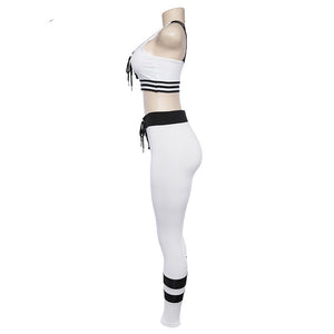 2 Piece Fashion Ribbons Sweatsuit - Queenruler