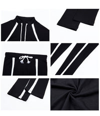 Athletic Long Sleeve Turtleneck Set (Green) - Queenruler