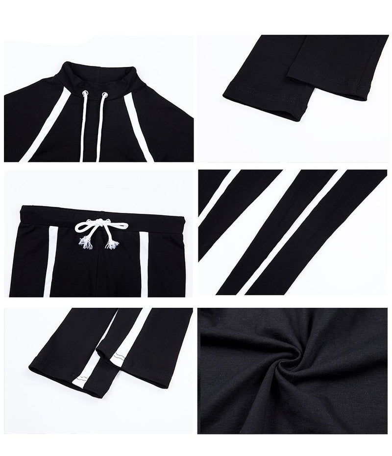Athletic Long Sleeve Turtleneck Set (Green) - Queenruler