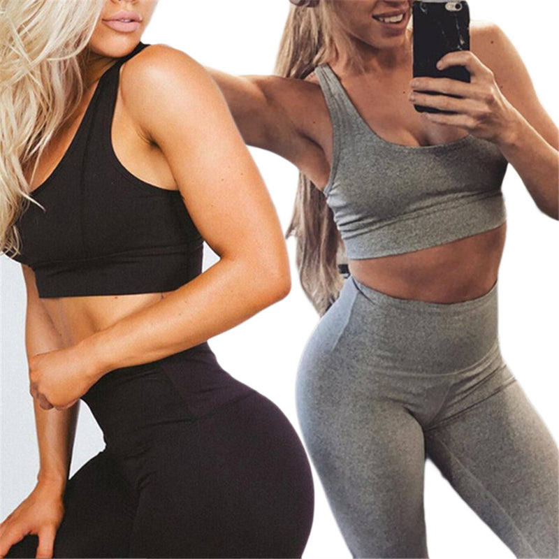 Women Fitness Gym Set (Gray) - Queenruler
