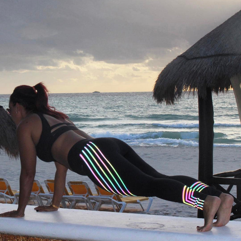 Breathable Yoga Set (White Lines) - Queenruler