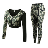 New Gym Fitness Sportswear (Brown Green) - Queenruler