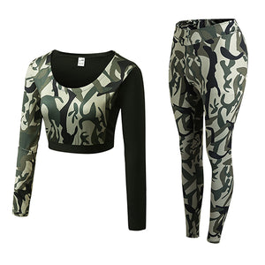 New Gym Fitness Sportswear (Brown Green) - Queenruler