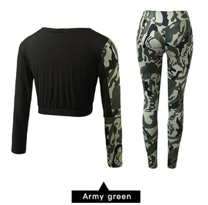 Long Sleeves Sportswear Set (Army Green) - Queenruler