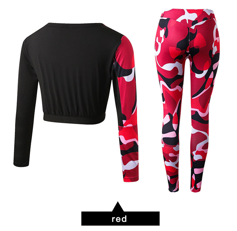Long Sleeves Sportswear Set (Red) - Queenruler