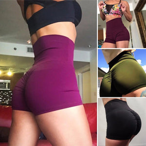 High Waist Elastic Yoga Shorts - Queenruler