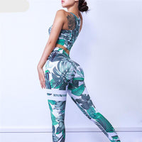 Floral Fitness 2 Piece Set (Green) - Queenruler
