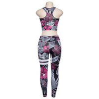 Floral Fitness 2 Piece Set (Purple) - Queenruler
